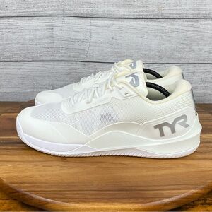 TYR Men's CXT-2 Court Trainer Pickleball Tennis White Sneakers Shoe Size 11.5